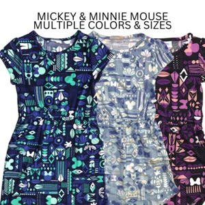 NWT Disney Mickey & Minnie Icons Lularoe Mae Girls Dress MULTIPLE COLORS & SIZES - Picture 1 of 4