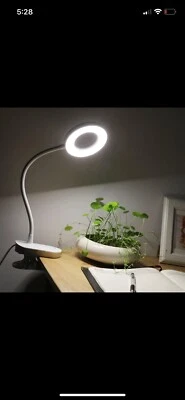 Lâmpada Mainstays Moderna LED Anel Luz Gola de Ganso Clipe Branco Acabamento Fosco Forte - Imagem 1 de 4