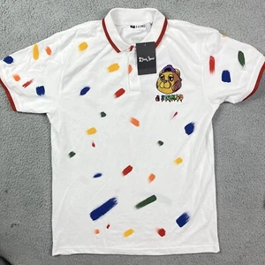 2 Stoned Apparel Quarter Button Painted Collar White Shirt Size 4XL - Picture 1 of 8