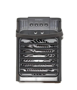 Portable Air Cooler Fan with 1.2L Water Tank 3 Speeds 2/8 Hour Timer Black Gray - Picture 1 of 6