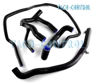For 1998-2007 Land Rover Defender 2.5 TD5 Silicone Radiator Water Hose Kit Black - Picture 1 of 9