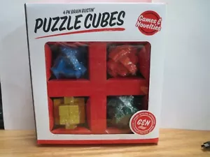 MULTI COLORED WOODEN PUZZLES - SET OF 4 - Picture 1 of 3