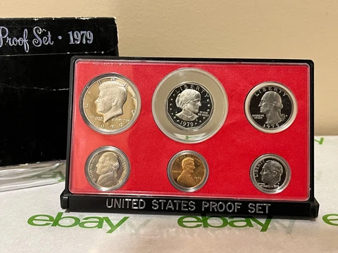 1979-S United States PROOF Set (6 Coins - ALL Type 2 RARE) - US Mint Case/Folder Cover