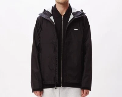 OBEY Men's GLOBAL Shell Hooded Jacket - Black - Medium - NWT - Image 1 of 4