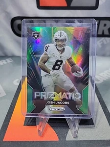 JOSH JACOBS 2023 Panini Prizm Green Prizm Prizmatic #15 Las Vegas Raiders - Picture 1 of 2