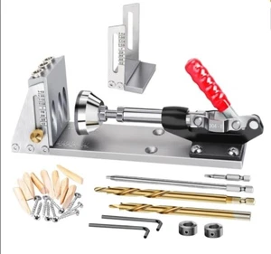 Pocket Hole Jig Kit, Professional Woodworking Dowel Jig Kit, Upgraded All-Metal - Picture 1 of 4