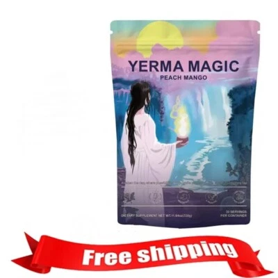 Magic Yerba Mate Instant Tea Powder - Peach Mango Flavor - 30 Servings- US STOCK