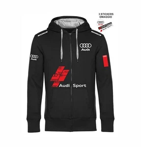 Felpa zip AUDI sport motorsport+ 3 adesivi In Omaggio - Imagen 1 de 2