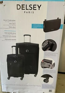 Juego de equipaje giratorio Delsey Paris de 2 piezas con mango telescópico ergonómico - Imagen 1 de 4