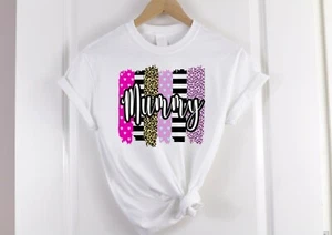 Mummy summer brush strokes print Ladies t-shirt - Picture 1 of 1
