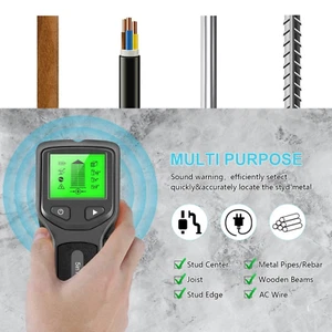 Stud Finder Wood Metal Pipe Sensor Wire Detector Electric Wall Scanner 5 in 1 - Picture 1 of 12