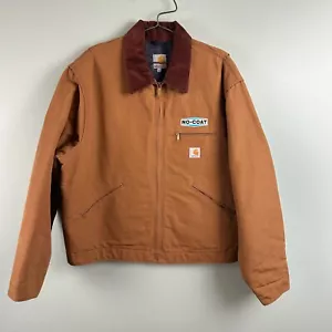Carhartt J001 BRN Detroit Giacca Coperta Foderata Tela Chore Uomo XL Cappotto da Lavoro - Foto 1 di 14