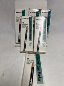 5 Dozen Sanford (Now Sharpie) Red China Markers Peel-Off wax pencils.  Plus 8 - Picture 1 of 2