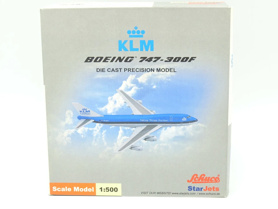 Schuco Star Jets Avion Airlines 1/500 - Boeing 747 300F KLM - Photo 1/1