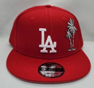 NEW ERA 9FIFTY DRUCKKNOPFLASCHE MÜTZE.   MLB.  LOS ANGELES DODGERS.   ROT. - Bild 1 von 8