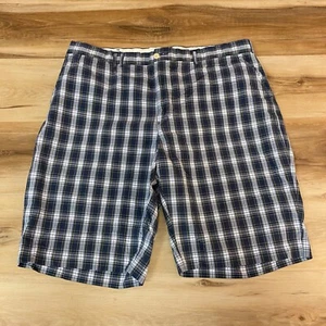 Polo Ralph Lauren Shorts Mens 38 Chino Flat Front Blue Tartan Plaid 11" Cotton - Picture 1 of 8