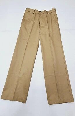 IZOD Men's 29x30 Tan Beige Chino Straight Flat Front Pants English Khaki - Image 1 of 4