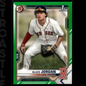 Bowman 2021 - Prospects Green Border #BP-71 Blaze Jordan 34/99 (RC) ⚾ raro 💥 - Imagen 1 de 3