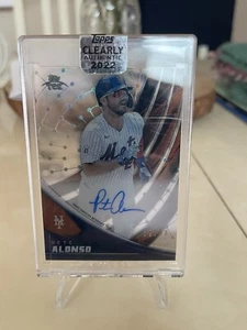 2022 Topps Clearly Authentic Pete Alonso Auto /50 - Picture 1 of 2