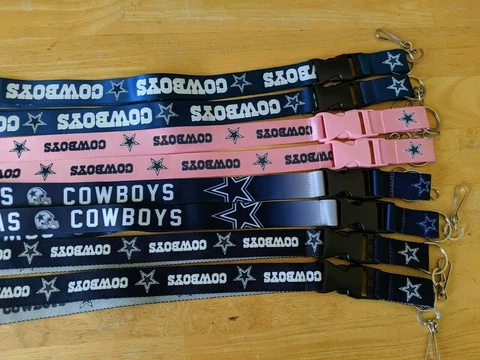 NFL Dallas Cowboys Lanyard Key Ring Keychain ID Holder Cover