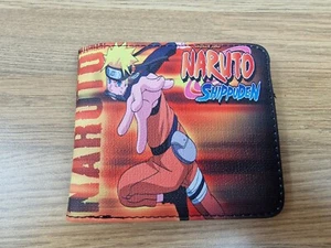 Billetera Naruto Shippuden Anime Doble Plegable Tarjeta de Crédito Moneda Cremallera Bolsillo Billete - Imagen 1 de 4