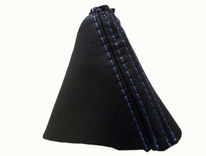 VOLKSWAGEN TOURAN DSG (2003-2010) Cuffia Leva Cambio Pelle - Cuciture Azzurro - Picture 1 of 1