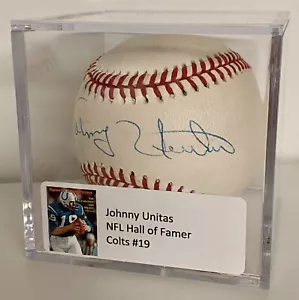Johnny Unitas Colts HOF Firmato MLB NL Baseball Auto NFL Calcio RARO - Foto 1 di 3