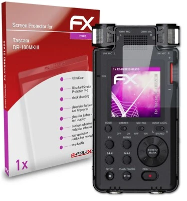 atFoliX Verre film protecteur pour Tascam DR-100MKIII 9H Hybride-Verre - Photo 1/4