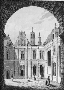 NORMANDIE - ANCIEN HÔTEL de VILLE de CAEN - Gravure du 19e siècle - Picture 1 of 2