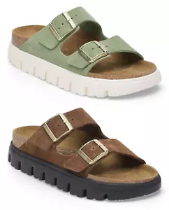 Birkenstock Women's Arizona Platform Suede Leather Sandals 1028389 and 1028367 - Picture 1 of 13