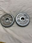 York Chrome 2.5 lb Barbell Weight Plates, Standard 1" Hole, x 2 = 5 lb total