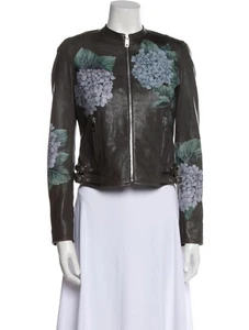 DOLCE & GABBANA Hydrangea Biker Jacket w/ Tags IT38 - Picture 1 of 7