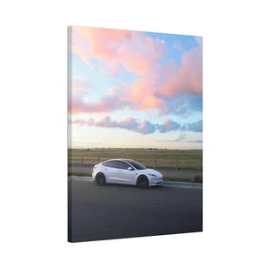 Tesla Model 3 Highland hochauflösender vertikaler Leinwanddruck in Museumsqualität #004 - Bild 1 von 10