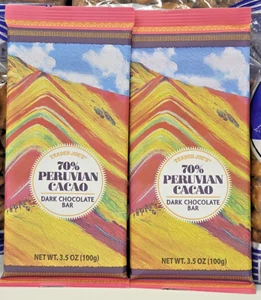 Trader Joe's 70% Peruvian Cacao Dark Chocolate Bar 3.5oz 100g (2 Bars) - Picture 1 of 2