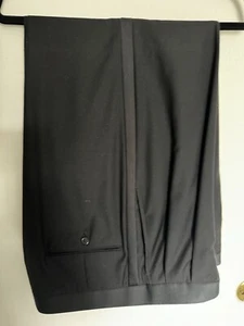 Men's Brooks Brothers Black Tuxedo Pants with Satin Stripe Short Rise .Size 026 - Picture 1 of 8