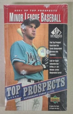 2001 Upper Deck SP ЛУЧШИЕ ПЕРСПЕКТИВЫ Малый Бейсбол 24 Упаковки ЗАПЕЧАТАННАЯ КОРОБКА! JORDAN GRIFFEY - Изображение 1 из 4