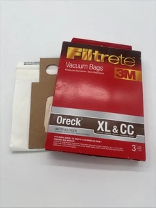 Filtrete 3M Vacuum Bags Fits Oreck XL & CC 68710 Box of 3 + 1 Free Bag - Imagen 1 de 10