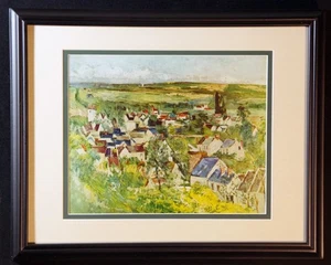 Raoul Dufy, 1954 Lithograph, View of Auvers, Matted, Framed, COA, Provenance, - Picture 1 of 4