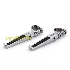 Pedane riposanti guidatore cromate da paramotore chopper bobber custom - Foto 1 di 1