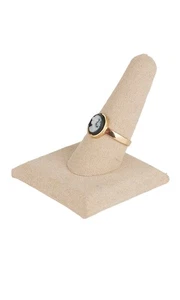 SSWBasics Single Finger Khaki Faux Suede Ring Display - Picture 1 of 1