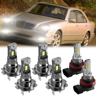 Kit de 3 pares de faros LED blancos + faros antiniebla para Mercedes-Benz E350 E320 E550 Foto 1 de 4