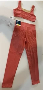 New with Tags Old Navy Active (Coral) Sports Bra & Leggings Set Girls M (8) - Picture 1 of 5