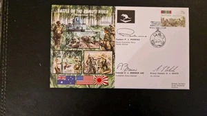 1992 JS/50/42/13 Battle of the Kumusi River cover signed Parkins, Brewer and Whi - Picture 1 of 3