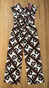 Neu Esprit Wunderschöner 100% Viskose Jumpsuit Overall Mit Bindegürtel Gr. 38 - Bild 1 von 5