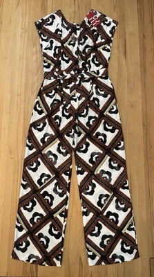 Neu Esprit Wunderschöner 100% Viskose Jumpsuit Overall Mit Bindegürtel Gr. 36 - Bild 1 von 4