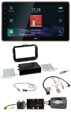 JVC DAB Lenkrad Bluetooth USB Autoradio für Alfa Giulietta 13-21 piano-schwarz - Bild 1 von 4