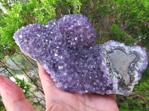 Amethyst Kristall Heilung Cluster Bett Punkte Intuition Natur Schuh Optik 946g - Bild 1 von 24