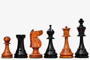 1973 Philippines Repro Tournament Chess Pieces Ebonized & Distressed 4.2" King - Picture 1 of 7