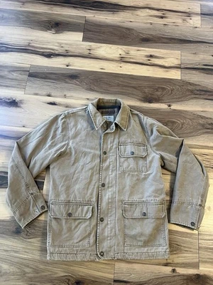 Chaqueta de Colección Antigua Azul Marino Tostada Trabajo Granero Tareas Exterior Para Hombres Talla Pequeña Marrón Térmica Foto 1 de 4