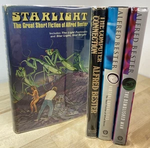 Lot Of 4 Alfred Bester HCDJ - Demolished Man, Starlight, The Computer Connection - Bild 1 von 14